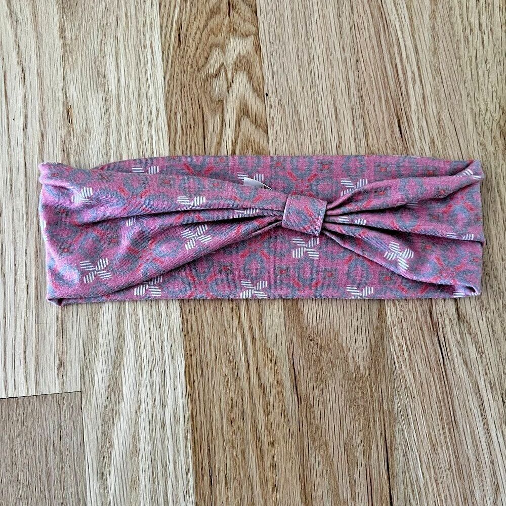 Pistil designs running‎ bandeau workout headband fashion pink floral knit
